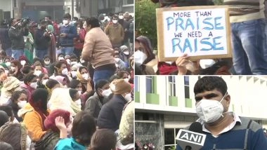 AIIMS Nurses' Strike: Union President Says 'Ready to Talk to Administration'; AIIMS to Outsource Nursing Services; Delhi Nurses Federation Extends Support to Protest