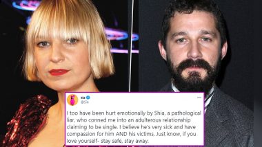 Sia Claims Shia LaBeouf Conned Her Into an Adulterous Relationship After FKA Twigs Sue the Actor Over Abusive Relationship