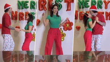 Sunny Leone and Daniel Weber Celebrate Christmas 2020 With a Cute Dance, and a Cuter Kiss! (Watch Video)