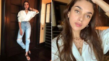 Aditi Rao Hydari Is Giving The White Shirt-Blue Jeans Classic Vibe A Chic Update With A Pair Of Kolhapuris!
