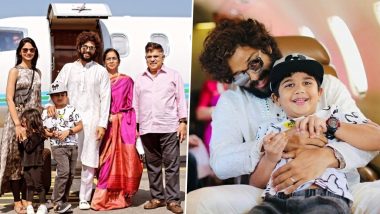 Allu Arjun and Family Leave for Udaipur in Style to Attend Niharika Konidela and Chaitanya JV’s Destination Wedding (View Pics)