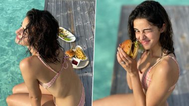 Ananya Panday Is a Cute Bikini Chic As She Enjoys Eating a Burger at Poolside (See Pics)
