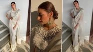 Athiya Shetty Spins a Splendid Ivory Style Story in a Tarun Tahiliani Concept Saree!