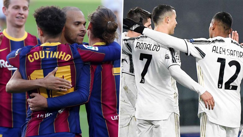How to Watch Barcelona vs Juventus, UEFA Champions League 2020–21 Live Streaming Online in India? Get Free Live Telecast of Group G Game & Football Score Updates on TV
