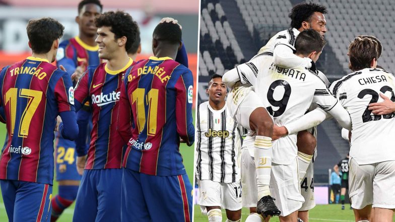 Barcelona vs Juventus UCL 2020–21 Preview: Messi vs CR7, Predicted Starting XIs, Live Streaming and Other Things to Know About BAR vs JUV UCL Group G Football Match