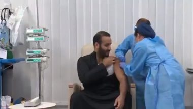 Saudi Crown Prince Mohammed bin Salman Inoculated With COVID-19 Vaccine (Watch Video)