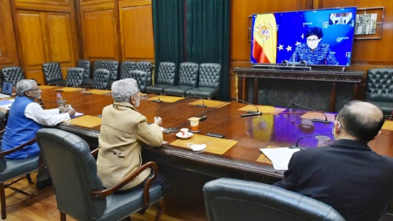 External Affairs Minister S Jaishankar Discusses Bilateral Cooperation With Spanish Counterpart Arancha Gonzalez