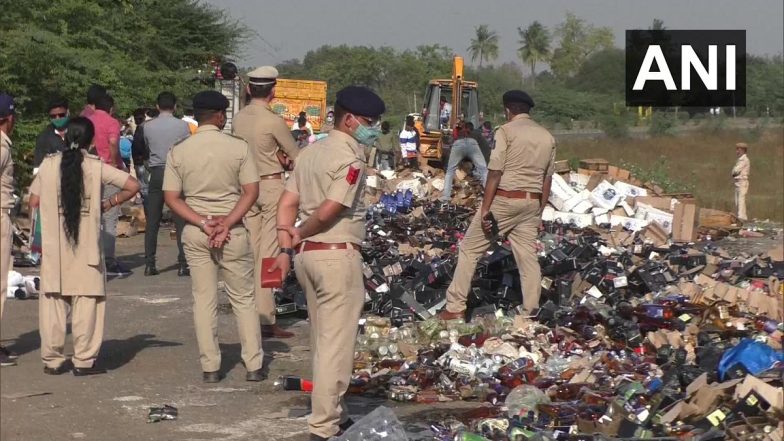 Illegal Liquor Worth Over Rs 2 Crore Destroyed by Gujarat Police in Surat