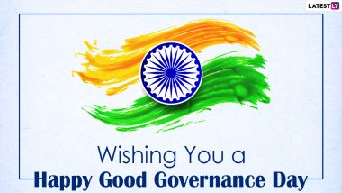 Good Governance Day 2020 Wishes and HD Images: WhatsApp Stickers, Facebook Greetings, Wallpapers & SMS to Send on the Birth Anniversary of Former PM Atal Bihari Vajpayee