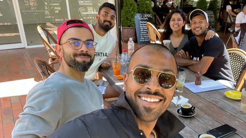 Hardik Pandya Enjoys ‘Beautiful Sunny’ Morning With Virat Kohli & Others Ahead of India vs Australia 1st T20I 2020 (View Pic)
