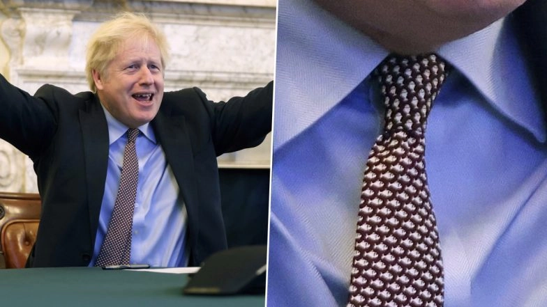 It's Fishy! Boris Johnson 'Trolls' EU by Wearing Fish-Print Tie After UK Clinches Post-Brexit Trade Deal