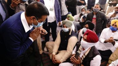 Arvind Kejriwal Visits Singhu Border to Inspect Arrangements Made for Protesting Farmers, Says ‘I Have Come Here as a Sewadar Not CM’