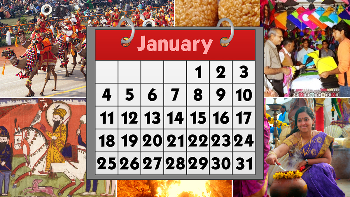 January 2021 Holidays Calendar With Festivals Events Lohri Makar 