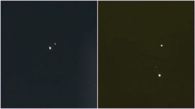 Winter Solstice Great Conjunction of Jupiter-Saturn in Videos: Watch Clips of Rare Celestial Spectacle Forming The Christmas Star 2020
