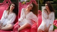 Karishma Tanna&rsquo;s Schiffli White Dress Is a Laidback Mood in Itself!
