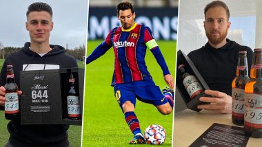 Lionel Messi 644 Goals Celebrated by Budweiser in Style, Sends Special-Edition Beers to All 160 Goalkeepers Barcelona Star Scored Against to Break Pele's Record! Kepa Arrizabalaga, Gianluigi Buffon React