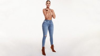Khloé Kardashian Goes Topless Flaunting Her Aesthetic Curves While Modeling in a Skintight Good American Jeans and Boots, Stunning Picture Is Too Hot For the Season!