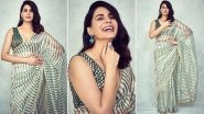 Kirti Kulhari&rsquo;s Mint Green Metallic Striped Saree Is a Wardrobe Must Have for Simplicity and Timeless Elegance Lovers!