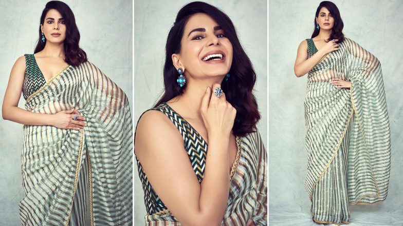 Kirti Kulhari’s Mint Green Metallic Striped Saree Is a Wardrobe Must Have for Simplicity and Timeless Elegance Lovers!