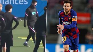 Lionel Messi ‘Isolated’ at Barcelona After Failed Attempt to Force Transfer; Viral Video Shows Argentina Star Distanced From Squad in Training