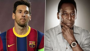 Lionel Messi Equals Pele’s Record of 643 Goals for a Single Club; Brazilian Legend Congratulates Barcelona Star With Touching Message (See Instagram Post)