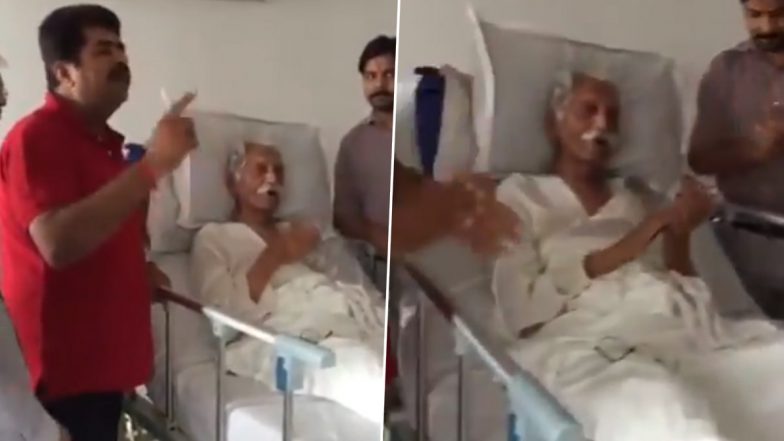 MDH 'Uncle' Mahashay Dharampal Gulati Seen Singing Along to Patriotic Song & Clapping in Hospital, Video Shot Before His Death Goes Viral