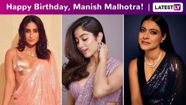 Manish Malhotra Birthday Special: A Look at His Gorgeous Signature Sequined Saree, One Celebrity at a Time!