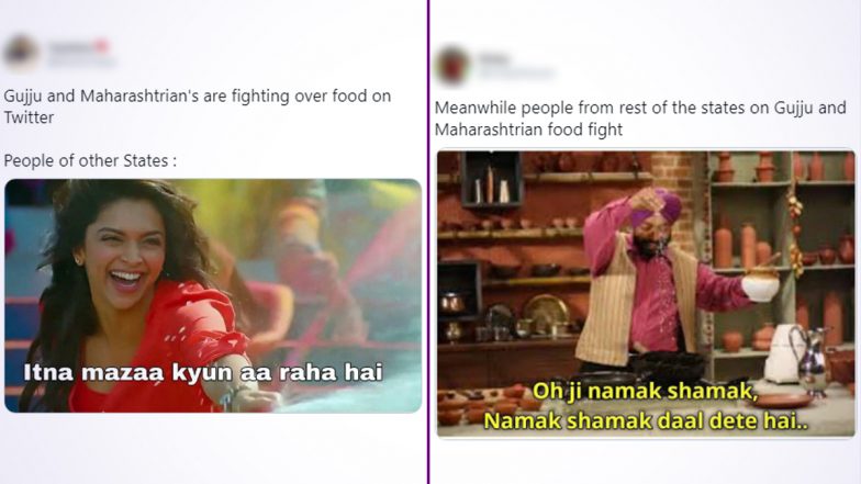 Maharashtrian Food or Gujarati Food? What's Your Pick as Twitterati Is At War Over Which is Better; Others Enjoy With Funny Memes and Jokes