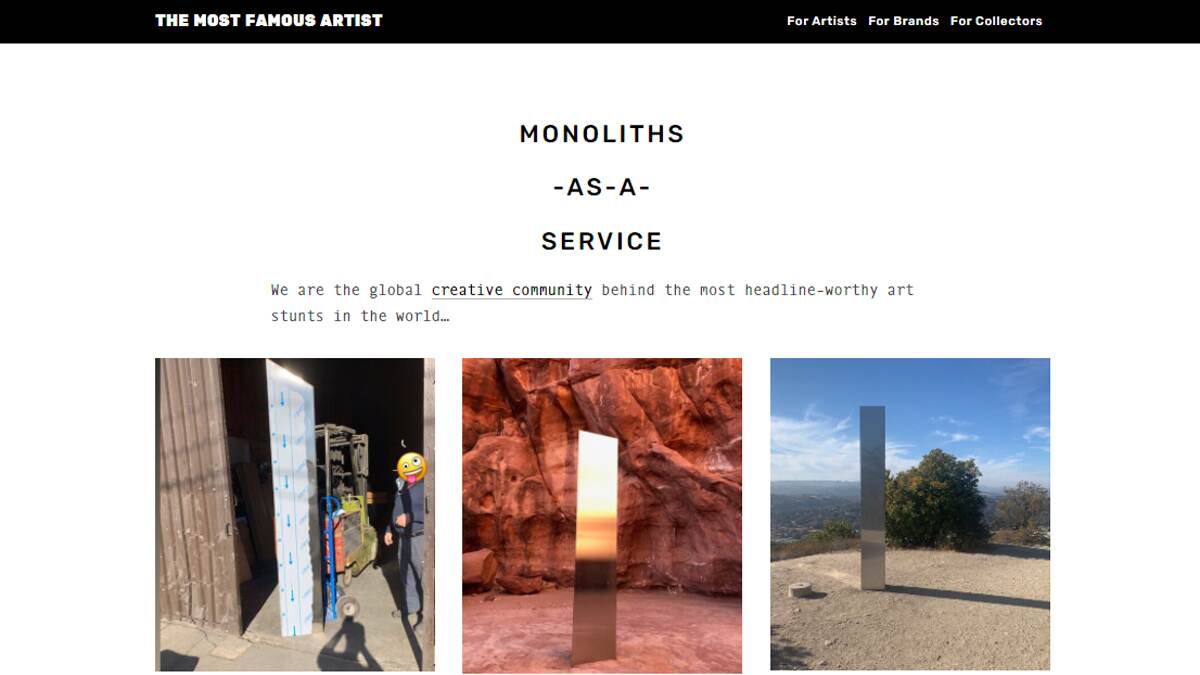 No Aliens Only Art Monoliths Mystery Solved As Artist Group Claims Responsibility For These