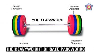Mumbai Police Shares Importance of ‘Heavyweight of Safe Passwords’ Using Barbell Dumbbells to Convey Message on Cyber Safety
