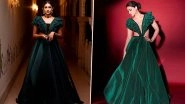 Bride-to-Be Niharika Konidela Takes a Leaf Out of Kriti Sanon&rsquo;s Fashion Outing, Stuns in a Green Emerald Gown by Shantanu and Nikhil!