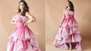 Nora Fatehi Looks Like a Modern-Day Princess in a Pink Strapless Floor-Sweeping Gown From Marchesa (View Pics)