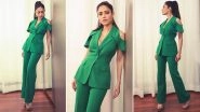 A Look at Nushrratt Bharuccha&rsquo;s Glorious Green Contemporary Pantsuit Moment!
