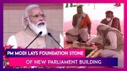 Central Vista Project: PM Narendra Modi Lays Foundation Stone Of New Parliament Building, Says, &lsquo;It Will Be Testament To Self-Reliant India&rsquo;