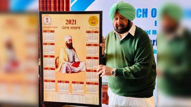 Amarinder Singh Unveils 2021 Calendar Dedicated to 400th Prakash Purb Celebrations of Guru Teg Bahadur