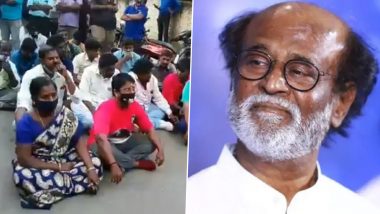 Rajinikanth Fans Disappointed With Thalaivar's Decision To Not Join Politics, Stage Protest Outside Actor's Chennai Residence (Watch Video)