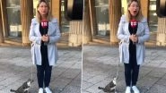 Cat on Camera! Sky News Arabia Reporter Larissa Auna Joined by Adorable Kitten While Reporting, Watch Video of Her &lsquo;Most Loyal Follower&rsquo;