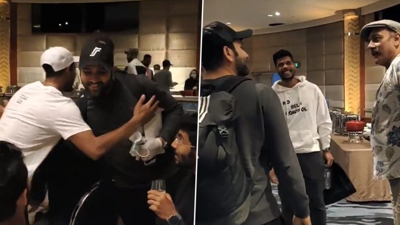 Rohit Sharma Joins Team India for Remaining Two Test Matches Against Australia (Watch Video)