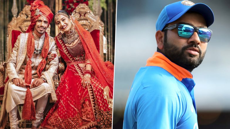 Rohit Sharma Comes up With a 'Googly' as he Wishes Newly-Wed Yuzvendra Chahal and Dhanashree Verma (View Post)