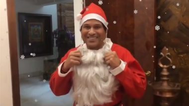 Sachin Tendulkar Dresses Up as Santa Claus While Wishing Fans Merry Christmas 2020 (Watch Video)