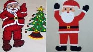 Christmas 2020 Rangoli Designs for Office Decorations: Easy Santa Claus Drawing Rangoli Patterns and X'Mas Tree HD Images to Add the Festive Fervour at Your Workplace (Watch Videos)