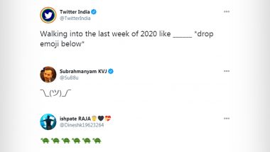 Twitter India Asks Users to Drop Emojis For 'Walking Into the Last Week of 2020 Like...' and Netizens Deliver With Funny Options