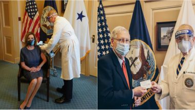 US House Speaker Nancy Pelosi and Senate Majority Leader Mitch McConnell Get COVID-19 Vaccine