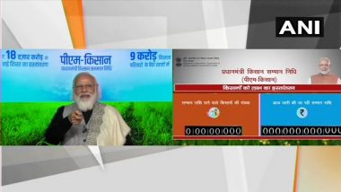 PM Narendra Modi Releases Rs 18,000 Crore Under Pradhan Mantri Kisan Samman Nidhi Scheme to 9 Crore Farmers at a Click of a Button