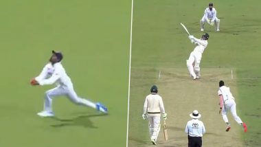 Wriddhiman Saha Takes Stunning Catch to Dismiss Nic Maddinson During India A vs Australia A Pink Ball Practice Match (Watch Video)