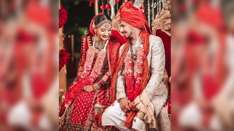 Yuzvendra Chahal Marries Girlfriend Dhanashree Verma; RCB, Wasim Jaffer and Others Wish Couple on Special Day, View Wedding Pics