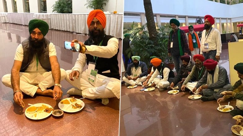 Farmers' Leaders, at Meeting With Government Over Farm Laws, Once Again Have Their Own Food at Vigyan Bhawan (Watch Video)