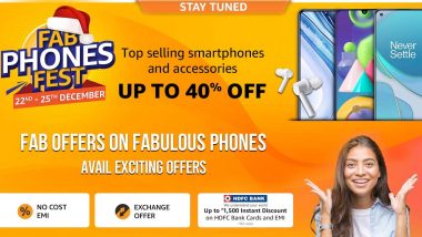 Amazon Fab Phones Fest Sale 2020 to Begin on December 22, 2020; Up to 40 Percent Off on Smartphones & Accessories