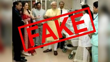 Fake News of PM Narendra Modi Visiting Mukesh Ambani's Newborn Grandson Amid Farmers' Protest Shared on Social Media, Fact-Check Reveals Truth Behind Pic Going Viral