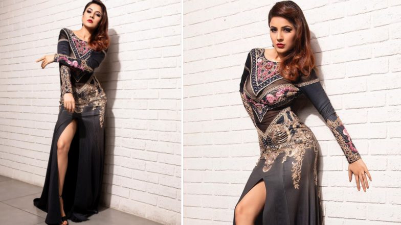 Shehnaaz Gill Slays It Like a Queen in an Embellished Black Gown Worth Rs 66K (View Pics)